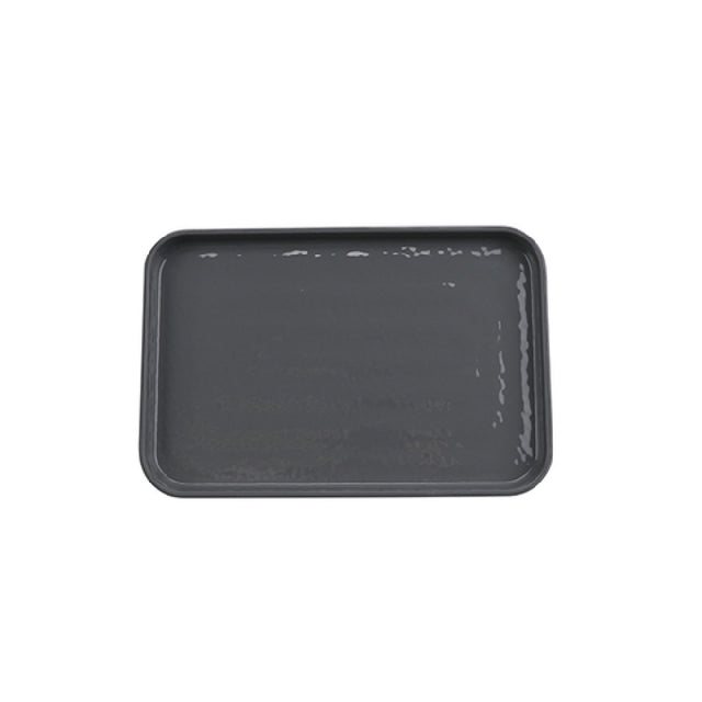 GET Enterprises RS-128-GRS/BKM Roca Glazed Platter 12" X 8 Rectangular