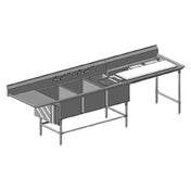 Eagle FNP2860-3-48TR Spec-Master® FNP Series Prep Sink Three Compartment