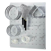 Matfer 845760 Utensil Wall Rack Panel 23-3/4" X 29-3/4"H O.A. Includes: Stainless Steel Wall Plugs & Screws