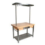 John Boos CUCG21 Cucina Grande' Work Table 60"W X 28"D X 35"H Overall Size 2-1/4" Thick Edge Grain Flat Top