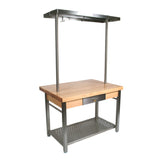 John Boos CUCG20 Cucina Grande' Work Table 48"W X 28"D X 35"H Overall Size 2-1/4" Thick Edge Grain Flat Top