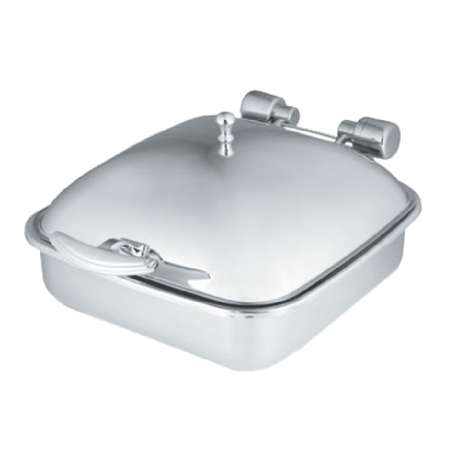 Vollrath 46132 Intrigue® Induction Square Chafer 6 Quart (5.8L) Chafer & Food Pan Constructed Of Mirror Finish 18/8 Stainless Steel With 18-0 Stainless Water Pan