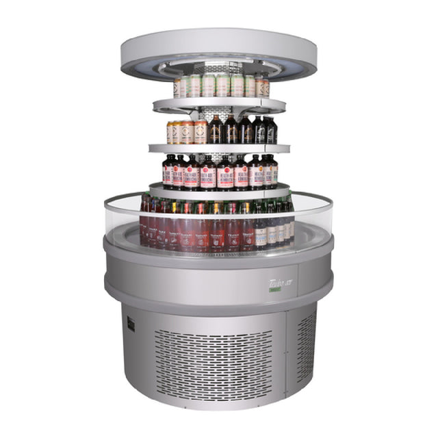 Turbo Air TIOM-48RRS-N Island Display Self-Serve Refrigerated Merchandiser 11.2 Cu. Ft. Capacity