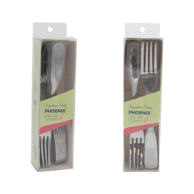 CAC China 3101-05 Phoenix CPK Dinner Fork 5/8"L Heavy Weight