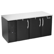 Victory VBB72HC-F-PT-B - Pass-Thru Back Bar Refrigerator, Food Rated, Three-section