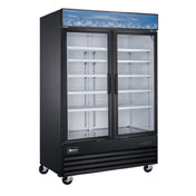 Omcan 51075 (FR-CN-0045-HC-BK) Freezer Reach-in Display Two-section