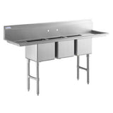 Empura EHD31515LR15 - Sink, 79"W X 20.5"D X 44.25"H, (3) Compartment