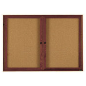 Aarco WBC3660R Red Oak Bulletin Board 60"W X 36"H Enclosed