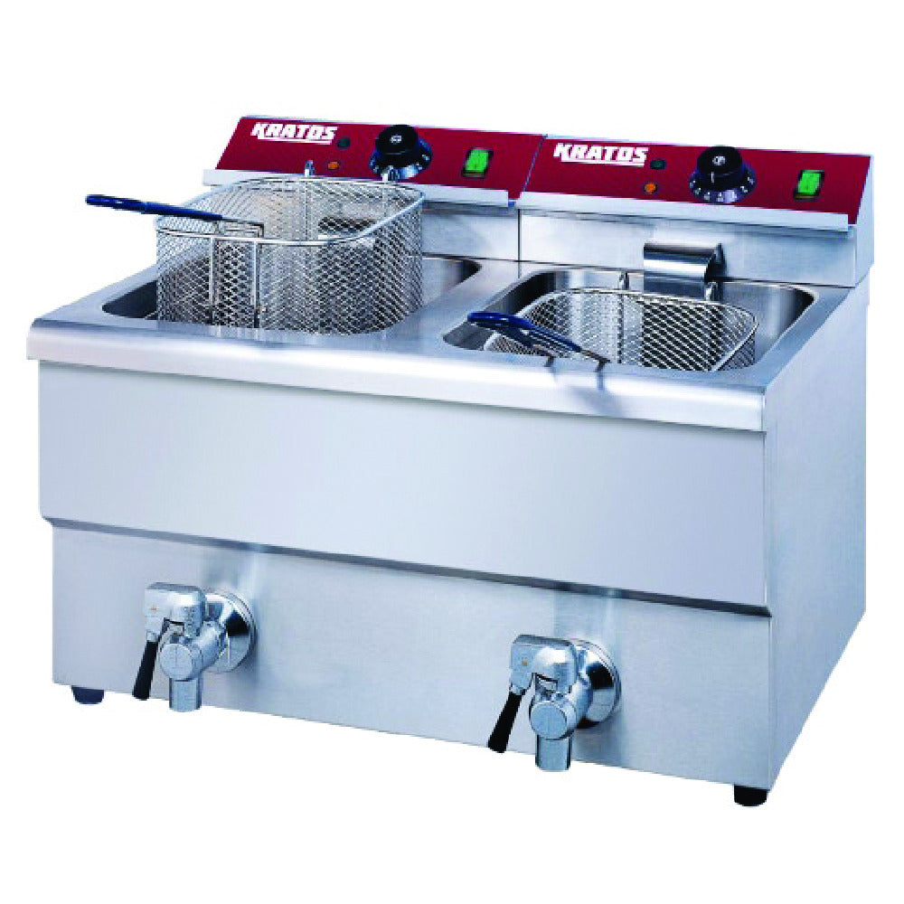 Hubert 29Y-016 - Kratos® Commercial Electric Fryer, 7.28"W X 9.05"D X 5.5"H, 30 Lb. Capacity