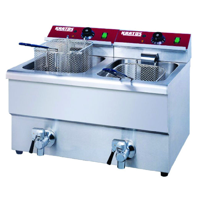 Hubert 29Y-016 - Kratos® Commercial Electric Fryer, 7.28"W X 9.05"D X 5.5"H, 30 Lb. Capacity