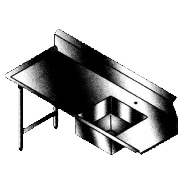 SPG SDT-SL-6-L - Universal Stainless Dishtable, Soiled, 72"W X 30"D