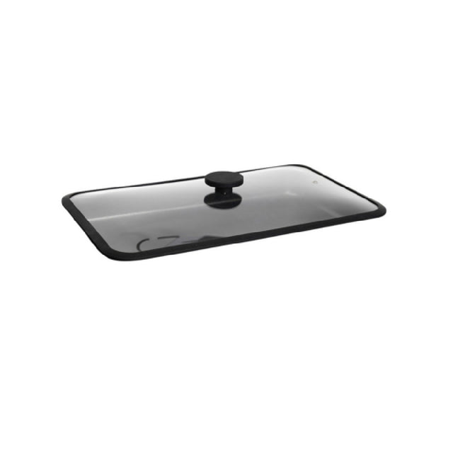 Steelite APGN1LID Gn Lid Transparent Heat Resistant Glass Black Edges 20.5" X 12.75" X 2.5"