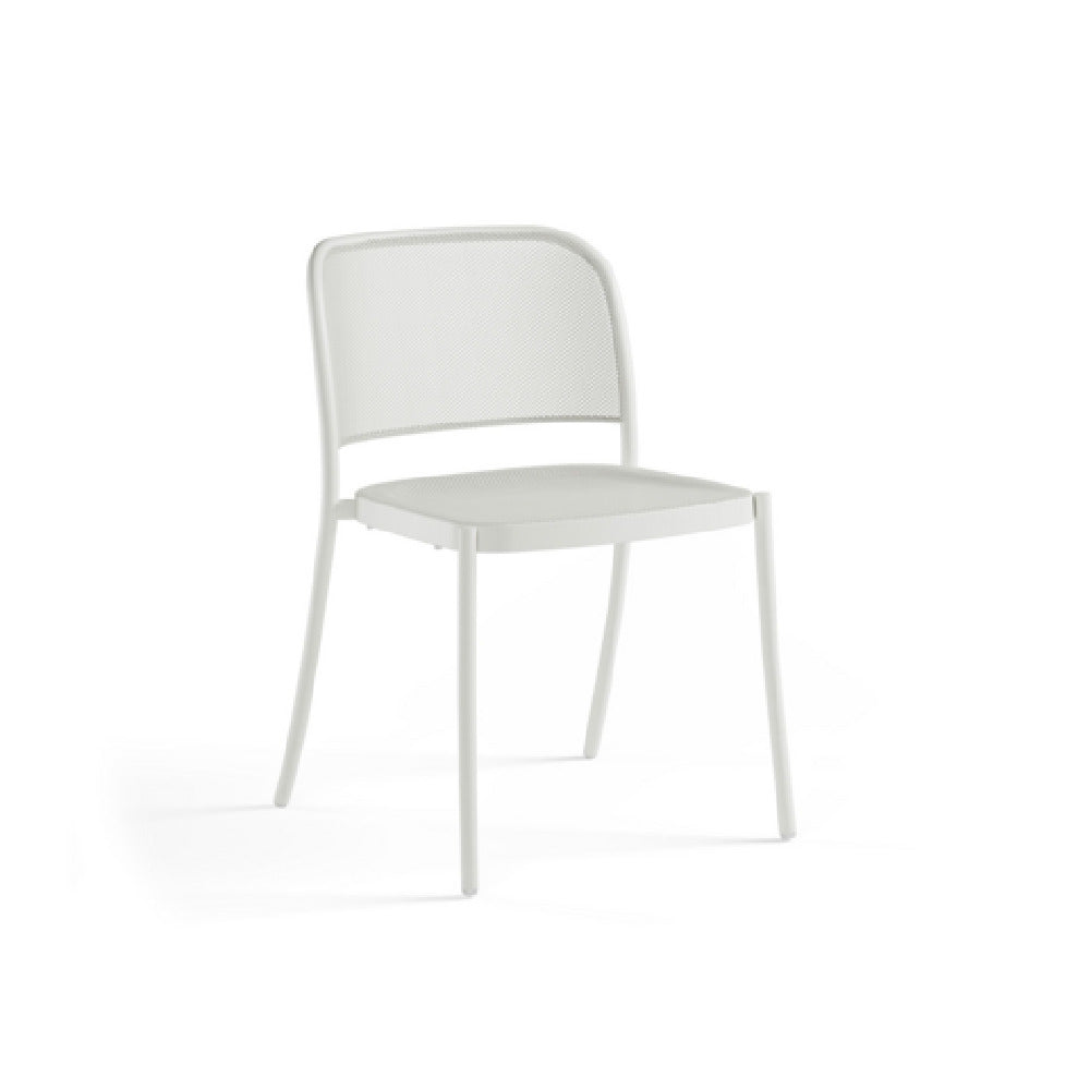 Emuamericas, Llc E556 - Café Stacking Side Chair, Outdoor/indoor, Extended Steel Mesh Back And Seat