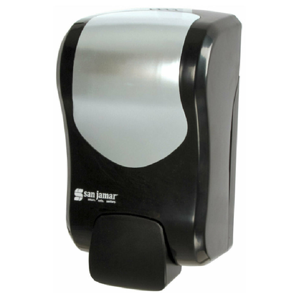 San Jamar S970BKSS Summit™ Rely® Soap & Sanitizer Dispenser Manual 5-1/4"W X 4"D X 9"H