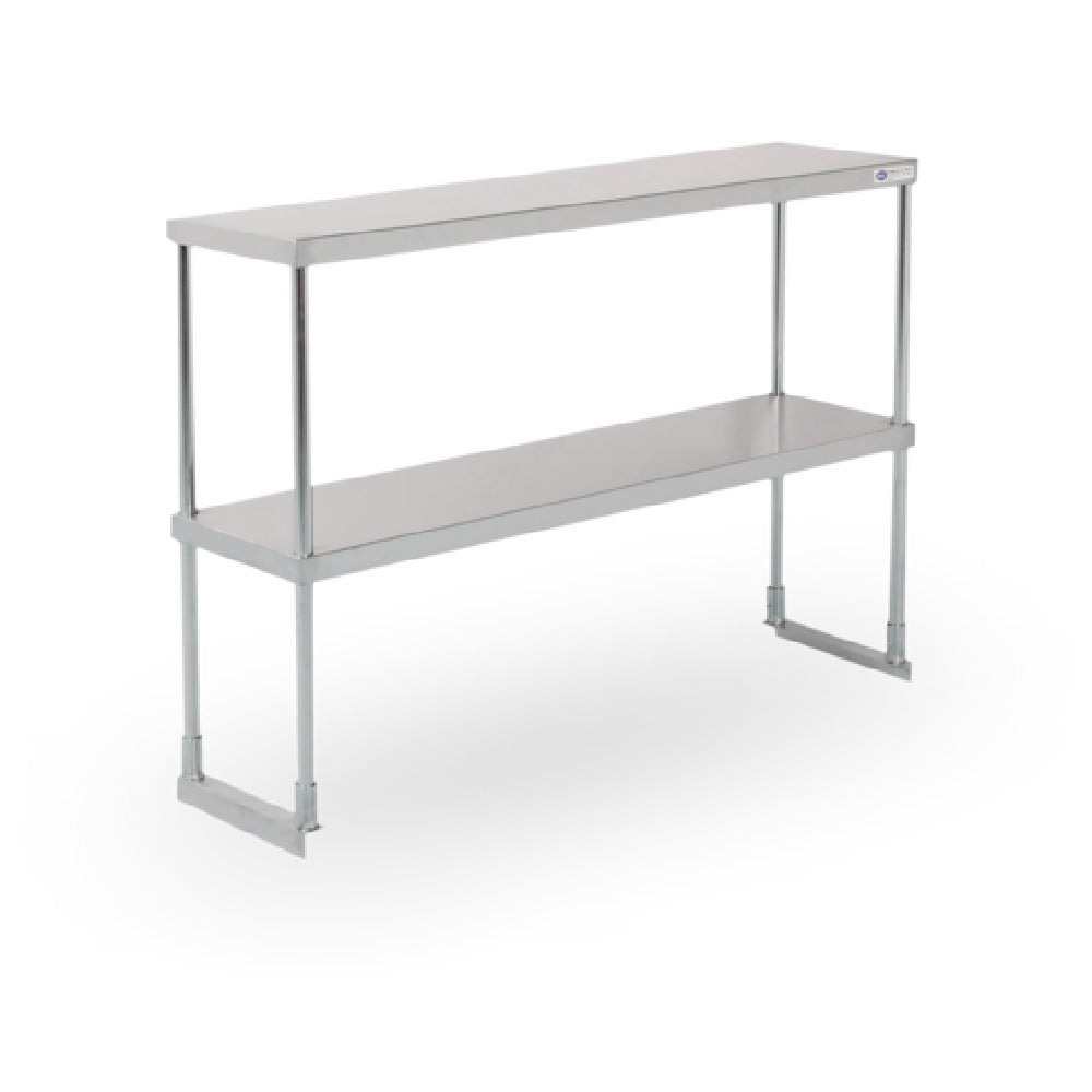 Steel Works Stainless SWDOS-1260 Over Shelf Double Tier 18ga/430 Stainless Steel