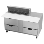 Beverage Air SPED60HC-10C-4 Sandwich Top Refrigerated Counter Two-section 60"W