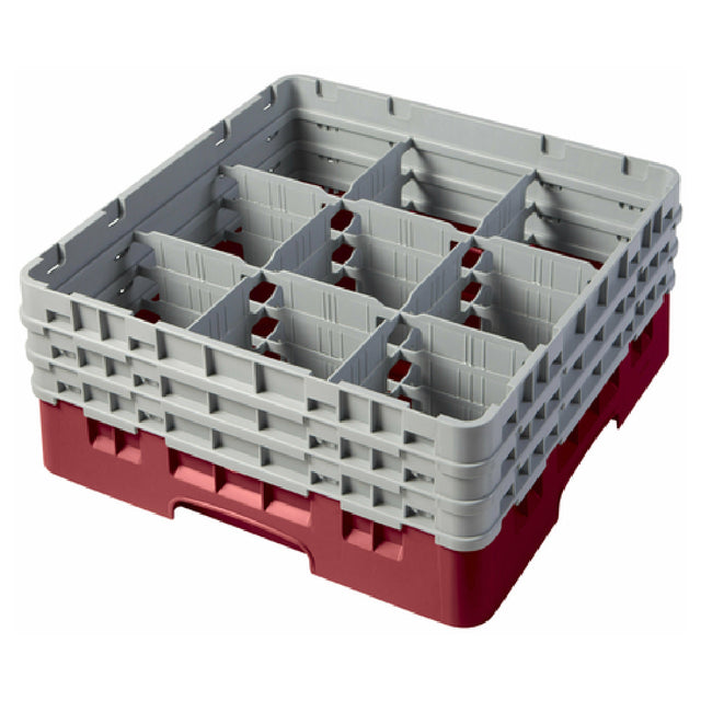 Cambro 9S638416 Camrack® Glass Rack With (3) Soft Gray Extenders Full Size