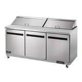 Arctic Air AST72R - Sandwich/Salad Prep Table, Three-section, 71-1/2"W
