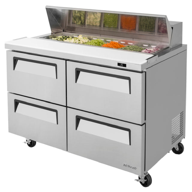 Turbo Air TST-48SD-D4-N Super Deluxe Sandwich/Salad Unit Two-section 12.0 Cu. Ft.