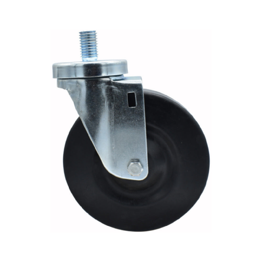 BK Resources 5SBR-5ST-HR Hard Rubber Wheel 5" Diameter 5/8"-13 X 1" Threaded Stem