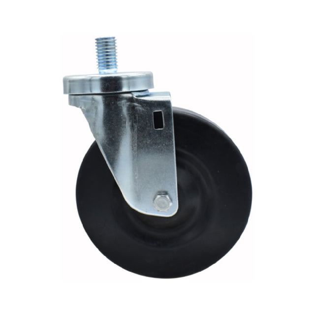 BK Resources 5SBR-5ST-HR Hard Rubber Wheel 5" Diameter 5/8"-13 X 1" Threaded Stem