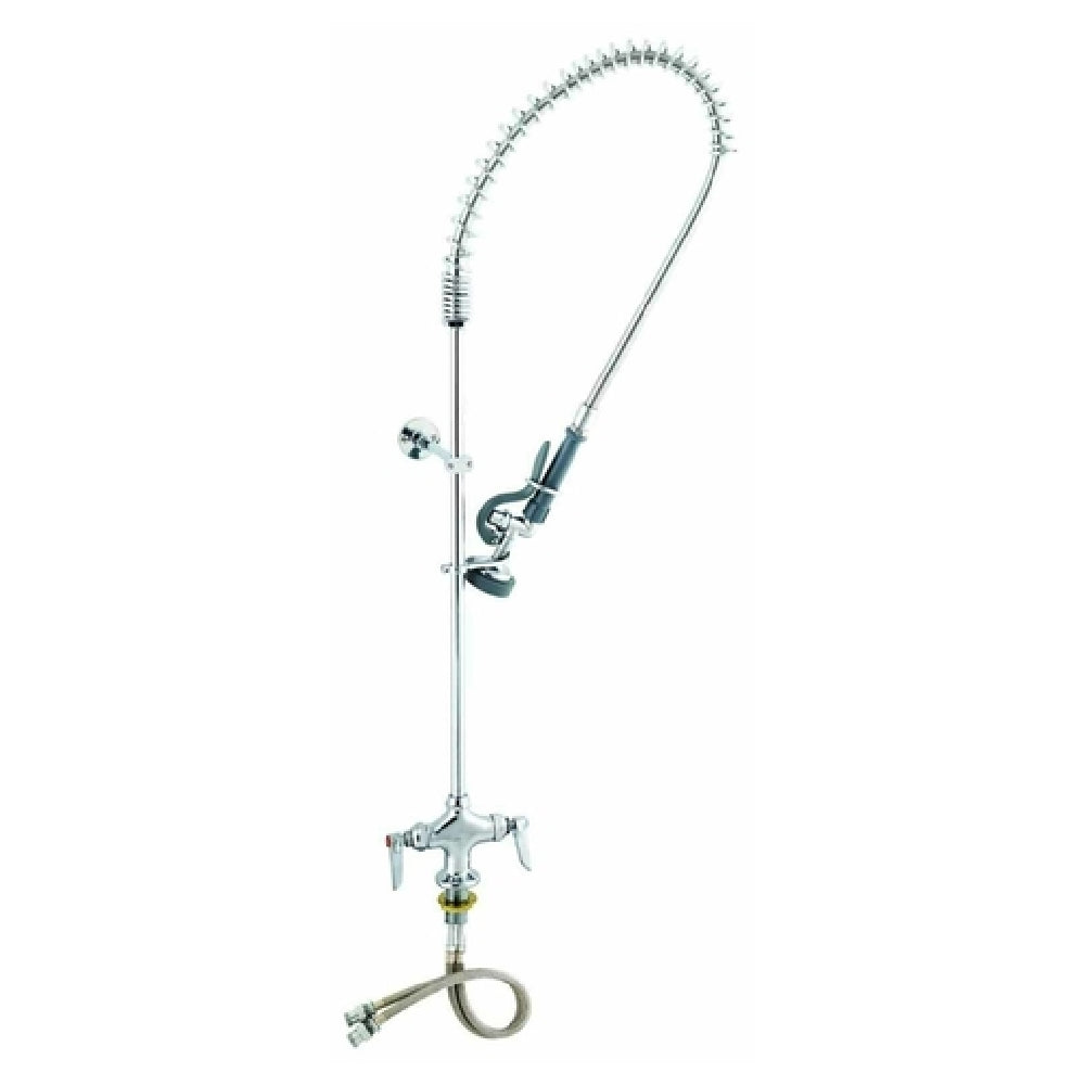 T&S Brass B-0113-BM EasyInstall Pre-Rinse Unit Spring Action Gooseneck & Hole Base Faucet