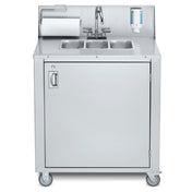 Crown Verity CV-PHS-3C Portable Sink Cold Water Only (3) 6" Wide X 12" Front-to-back X 5" Deep Bowls