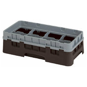 Cambro 8HS318167 Camrack® Glass Rack With Soft Gray Extender Half Size