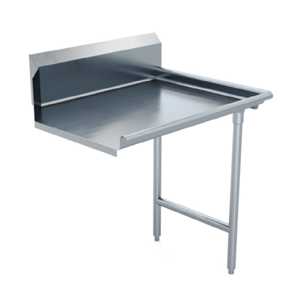 Winholt CDT-14-S-36R Straight Clean Dish Table Right To Left Stainless Steel Legs And Clad Bullet Feet
