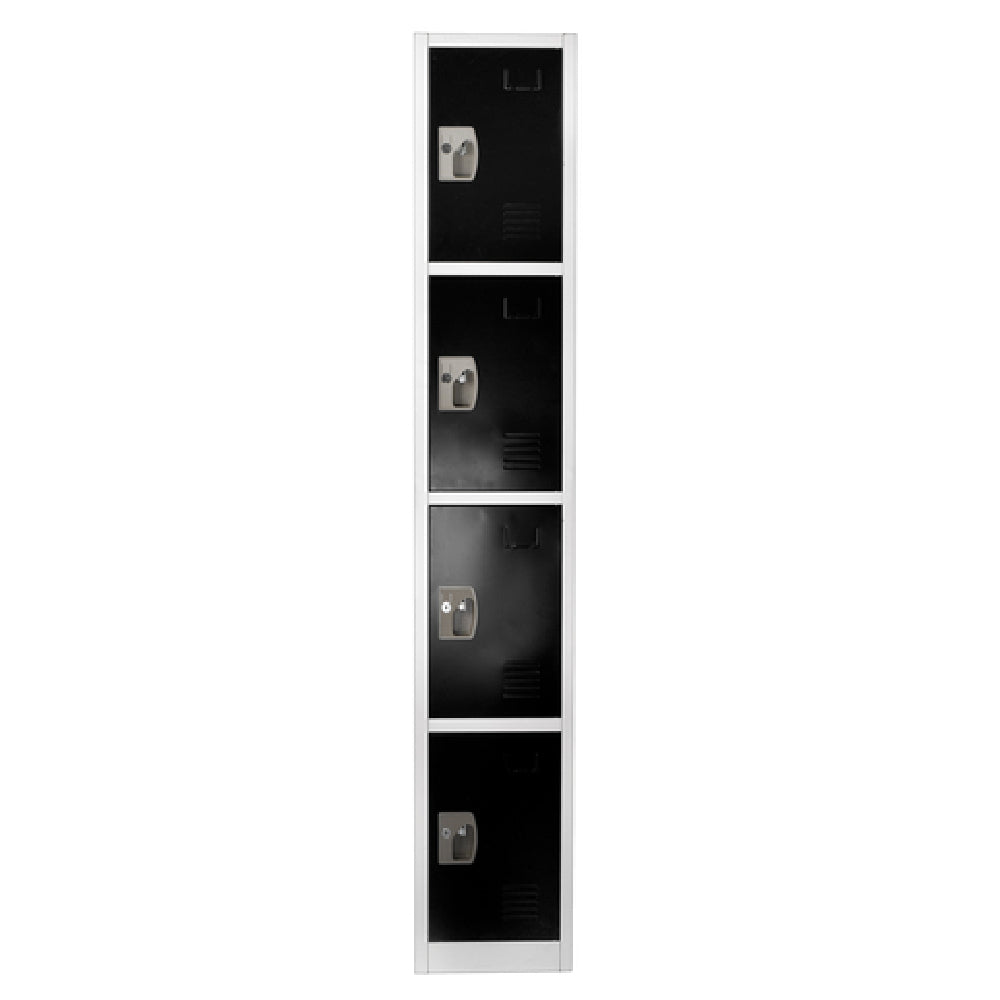 Alpine Industries ADI629-204-BLK Storage Locker 72" H X 12" W Quad-compartment