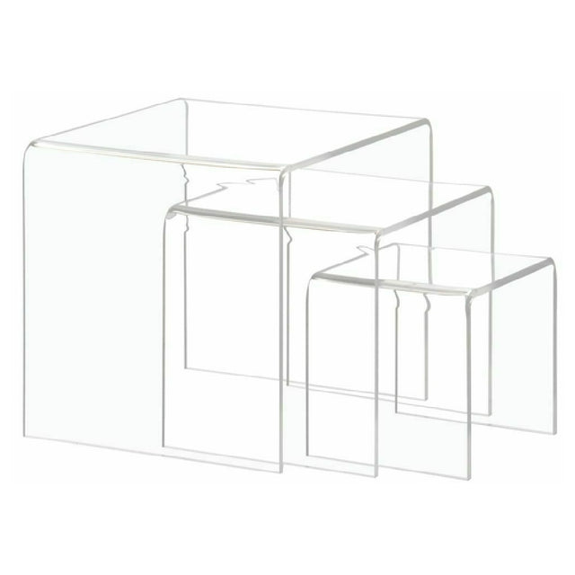 Hubert 16215 - Display Riser Set, 3-piece, Includes (1) Each: 3" Square