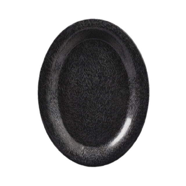 GET Enterprises OP-120-EW-BK Etchedware­™ Platter 12"L X 9"W Oval