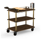 Steelite MGCRNX03WBXX Mogogo Buffet Solutions Roll'n Mixology Service Cart 41-1/2" X 21" X 40-1/2"H