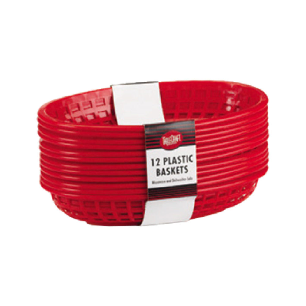 Tablecraft C1084R Cash & Carry Baskets 11-3/4" X 9" X 1-3/4" Jumbo