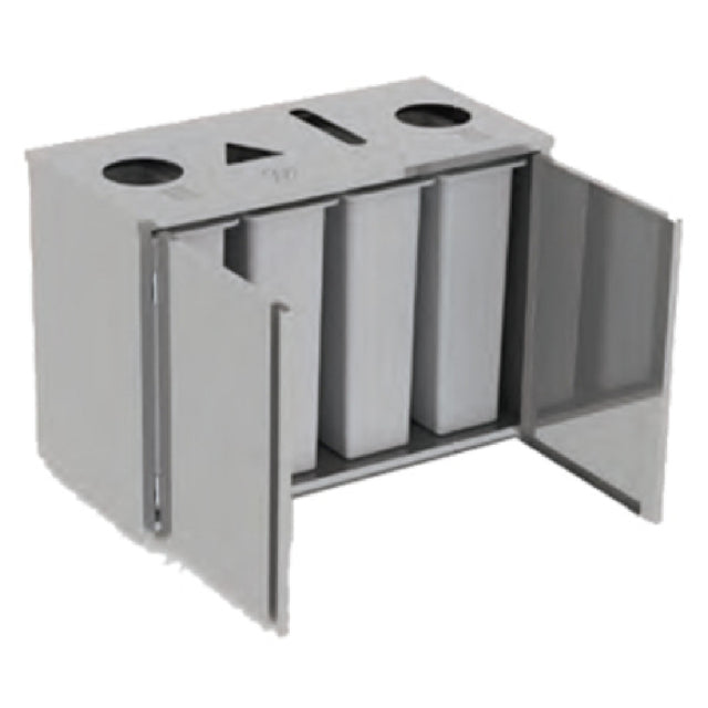 Lakeside 3318 Waste & Recycle Station 48-1/2"W X 23-1/4"D X 34-1/2"H Top Access