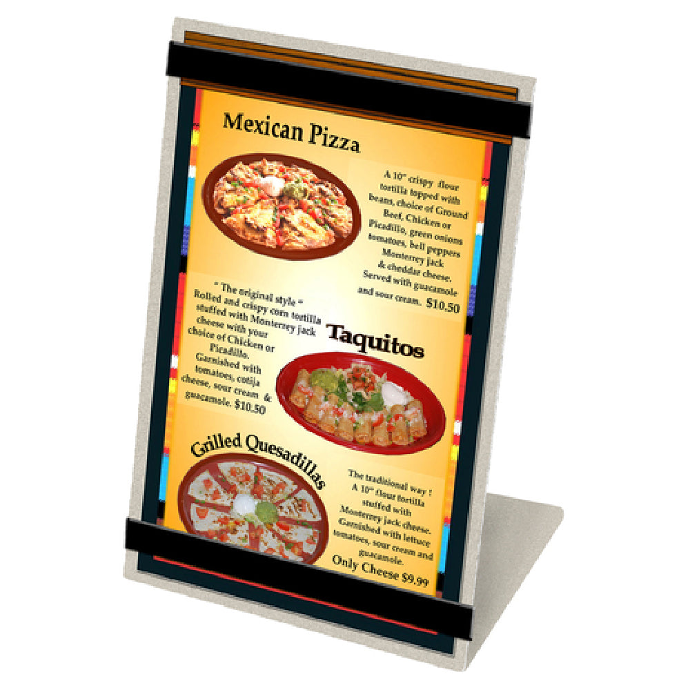 Menu Solutions MTRBB-57 Table Tent Holds 5" X 7" Insert Single Panel