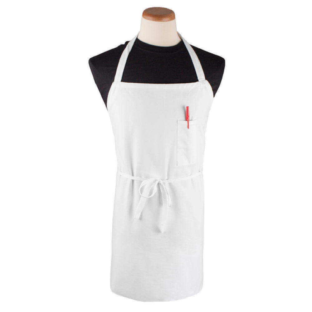 John Ritzenthaler Company CLBIAWH Chef Revival® Bib Apron 32" X 32-1/2" Long 11-1/2" Neckline