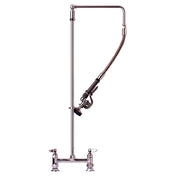 T&S Brass B-0121 Pre-Rinse Unit 8" Center Deck Faucet 1.15 GPM Spray Valve (B-0107)
