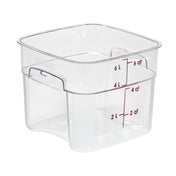 Cambro 6SFSPROCW135 CamSquare® FreshPro Food Container 6 Qt. 9"L X 9"W X 7-1/10"H