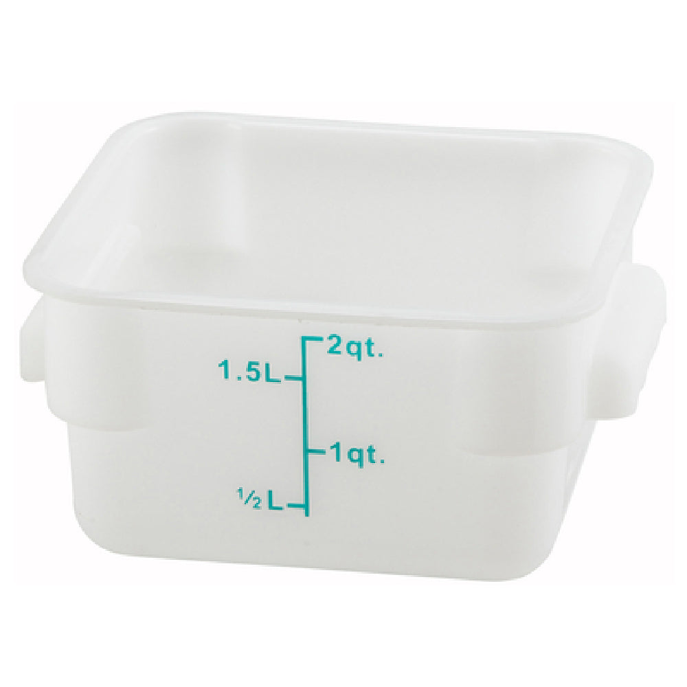 Winco PESC-2 Storage Container 2 Qt. 7" X 8-1/2" X 3-3/4"H