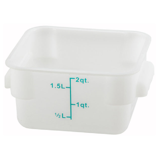 Winco PESC-2 Storage Container 2 Qt. 7" X 8-1/2" X 3-3/4"H