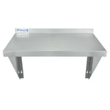 Empura 1824WS16G - Wall Mount Storage Shelf, 24"W X 18"D X 15.75"H, Heavy-duty 16 Gauge 430 Stainless Steel Shelf And Brackets