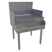 Glastender RDBA-24S Recessed Drainboard Free Standing 24"W X 24"D (depth To Match 19" Deep Units With Single Speed Rail)