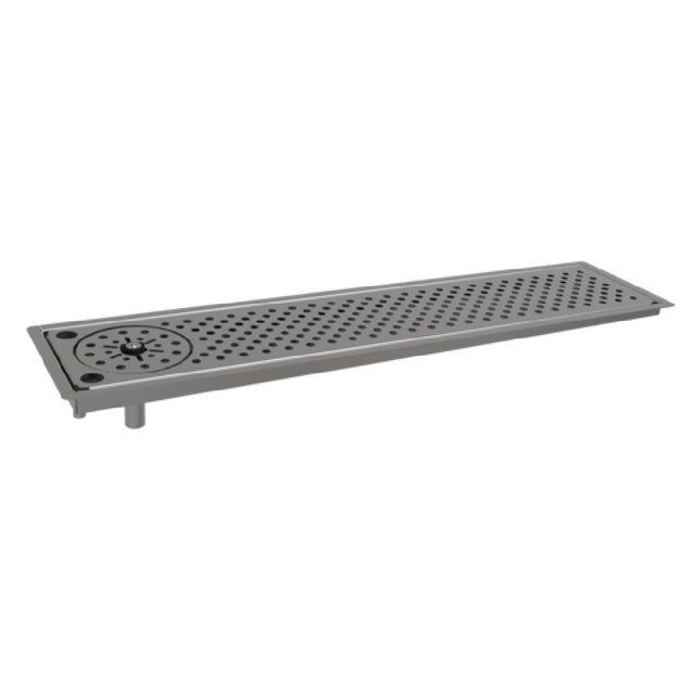 Glastender DI-RF30 Drop-In Rinser Faucet Drain Tray 30"W 1/2" Tray Flange