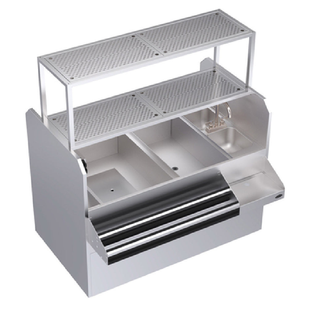 Krowne KRPT-60LP-10 Royal Series Underbar Ice Bin/Cocktail Station Pass-thru Combo