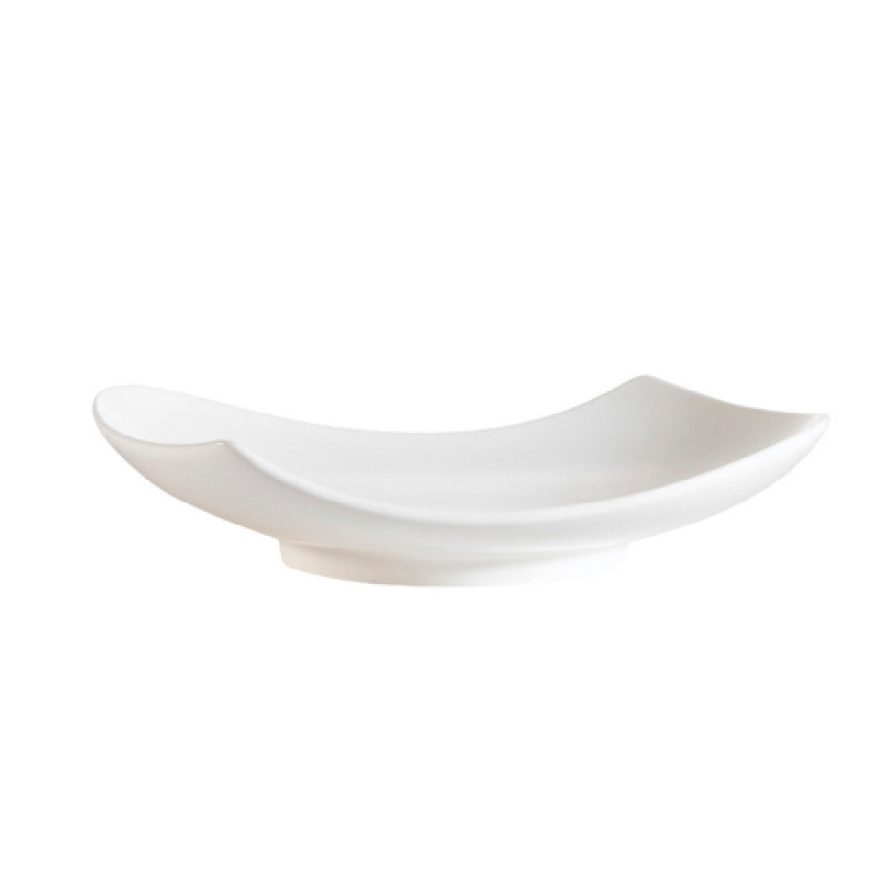 CAC China PCH-10 Accessories Peach Plate 10"L X 8"W X 2"H Free-form Shape