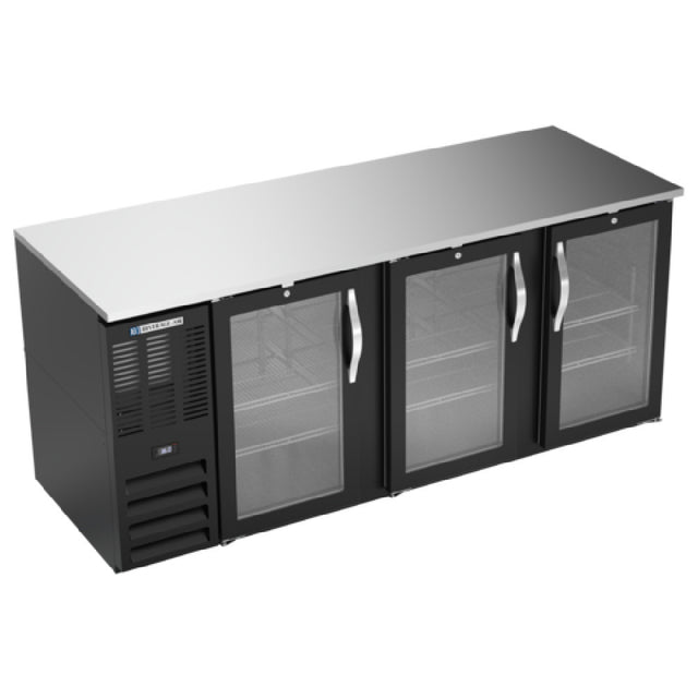 Beverage Air BB78HC-FG-B - Refrigerated Food Rated Back Bar Storage Cabinet, Three-section