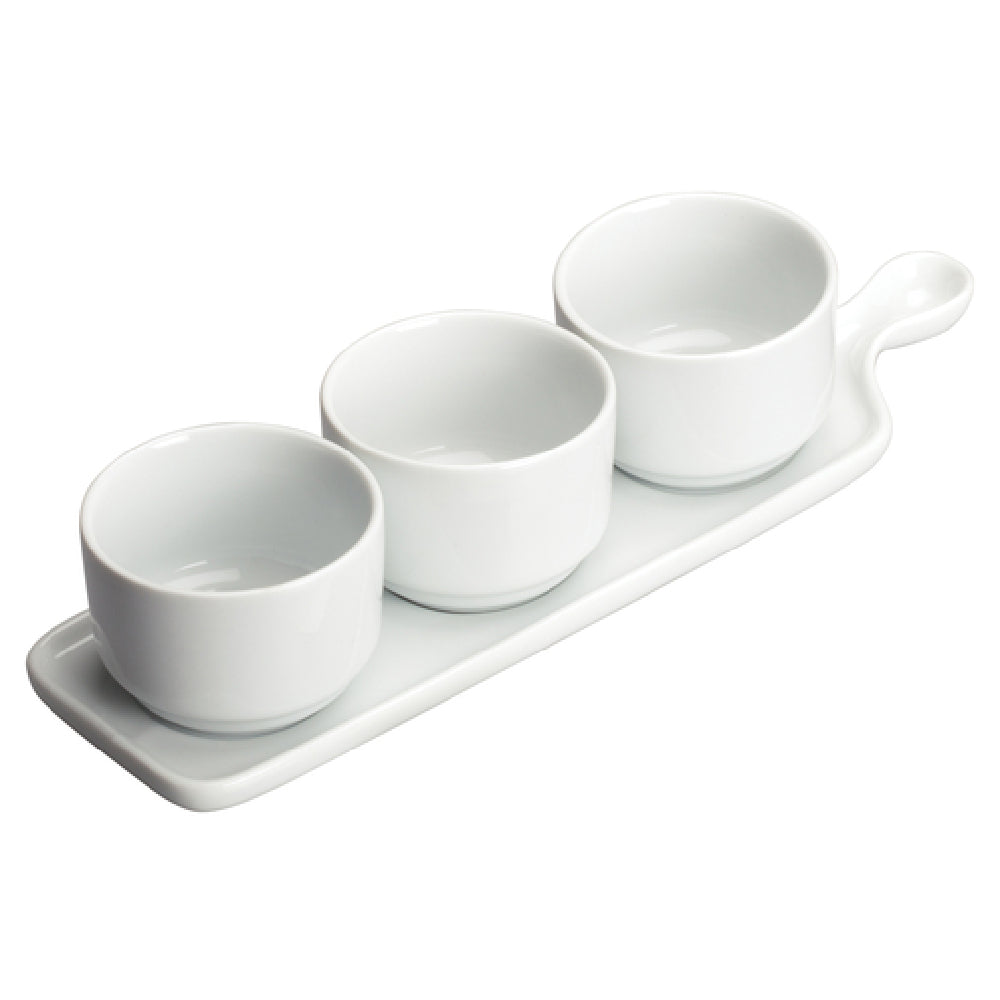 Winco WDP016-101 Trio Tapas Set 12" X 3-1/2" O.A. Includes: (3) 5 Oz.