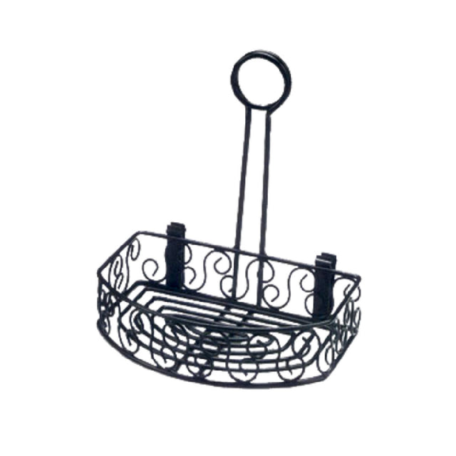 American Metalcraft CRS68 Ironworks™ Condiment Caddy 8-1/4" X 6-1/4" X 9"H Semi Round With Flat Back