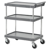 Hubert 25049 - Utility Cart, 3-shelf, 29-1/4" X 17" X 35-1/4"H